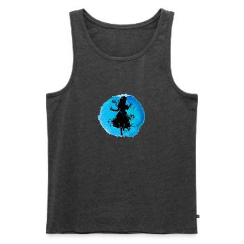 Alice Im Untergrund - - Männer Premium Bio Tank Top - Anthrazit meliert - Vorne - Michal (187cm)