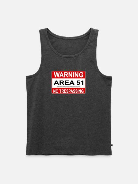 AREA 51 Shield - Men's Premium Organic Tank Top - heather anthracite