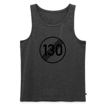 UNLIMITED 130 par Unlimited Apparel - Débardeur bio Premium Homme - anthracite chiné - Devant - Michal (187cm)