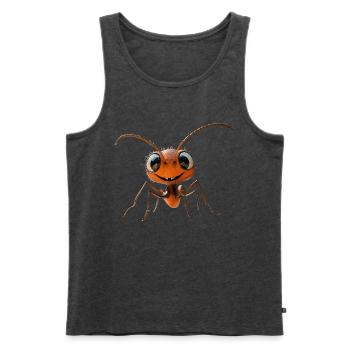Ameise Waldameise Feuerameise Insekt Süße Ameisen - Männer Premium Bio Tank Top - Anthrazit meliert - Vorne - Michal (187cm)