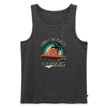Vintage Drive the classics Oldtimer Classic Car - Männer Premium Bio Tank Top - Anthrazit meliert - Vorne - Michal (187cm)