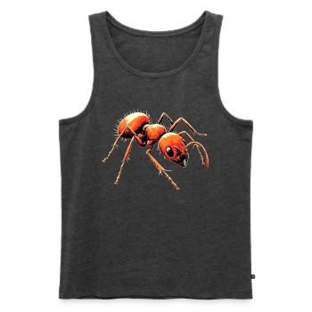 Ameise Waldameise Feuerameise Insekt Süße Ameisen - Männer Premium Bio Tank Top - Anthrazit meliert - Vorne - Michal (187cm)