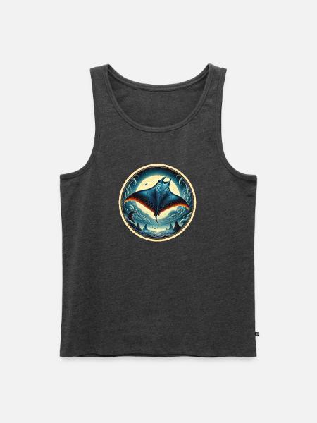 Ray Fish - Men's Premium Organic Tank Top - heather anthracite