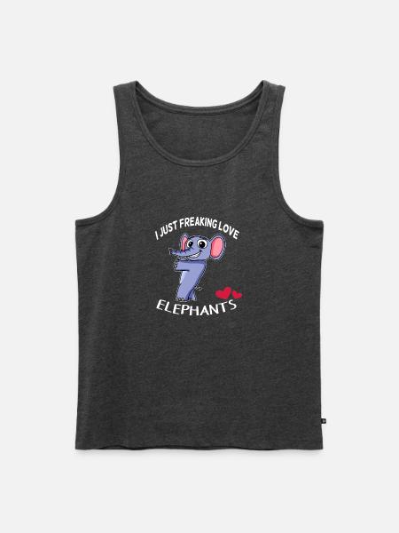 J'aime les éléphants - Débardeur bio Premium Homme - anthracite chiné