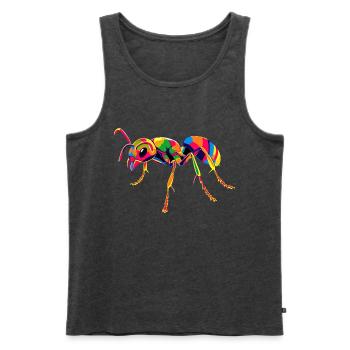 Ameise Waldameise Feuerameise Insekt Süße Ameisen - Männer Premium Bio Tank Top - Anthrazit meliert - Vorne - Michal (187cm)