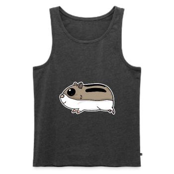 Hamster mignon - Débardeur bio Premium Homme - anthracite chiné - Devant - Michal (187cm)