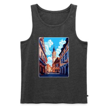 Weimar Germany Vintage Travel Poster Souvenir WPA - Men's Premium Organic Tank Top - heather anthracite - Front - Michal (187cm)