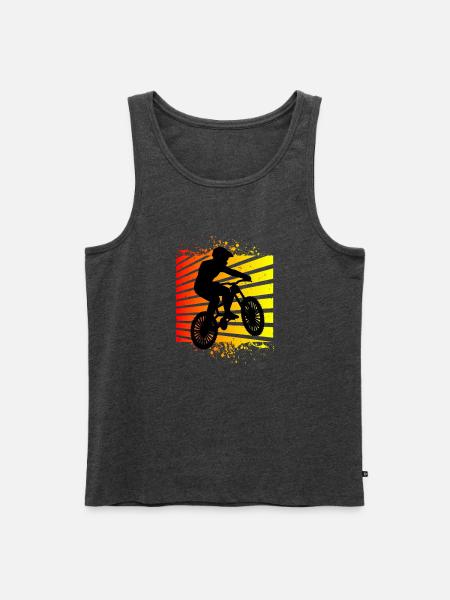 Mountain bike mountain bikers - Men's Premium Organic Tank Top - heather anthracite