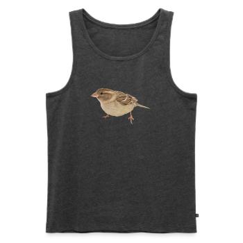 Vogel - Männer Premium Bio Tank Top - Anthrazit meliert - Vorne - Michal (187cm)