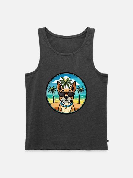 Braque Du Bourbonnais Hunderasse Cartoon Sonnenbrille - Männer Premium Bio Tank Top - Anthrazit meliert