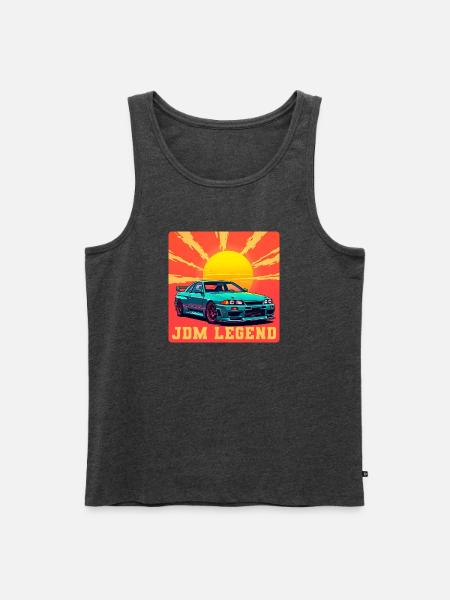 JDM Legend Sunrise - Men's Premium Organic Tank Top - heather anthracite
