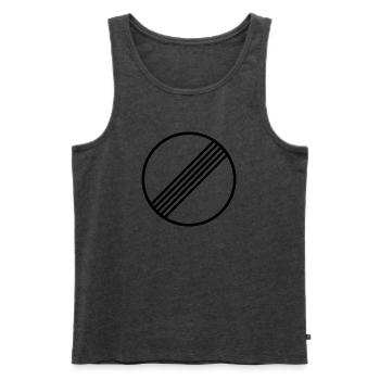 MINIMAL ILLIMITÉ par Unlimited Apparel - Débardeur bio Premium Homme - anthracite chiné - Devant - Michal (187cm)