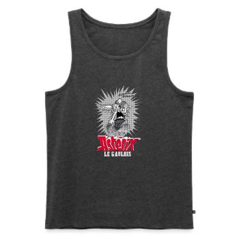 Asterix & Obelix - Asteriy Dynamik - Männer Premium Bio Tank Top - Anthrazit meliert - Vorne - Michal (187cm)