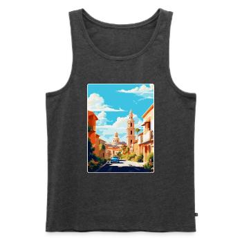 Córdoba Spanien Vintage Reiseplakat WPA Souvenir - Männer Premium Bio Tank Top - Anthrazit meliert - Vorne - Michal (187cm)