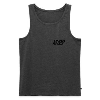 UNBGRNZT par Unlimited Apparel - Débardeur bio Premium Homme - anthracite chiné - Devant - Michal (187cm)