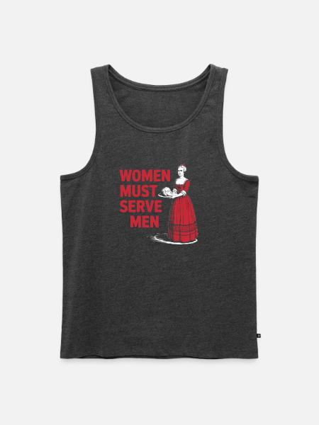 Women must serve men - Männer Premium Bio Tank Top - Anthrazit meliert