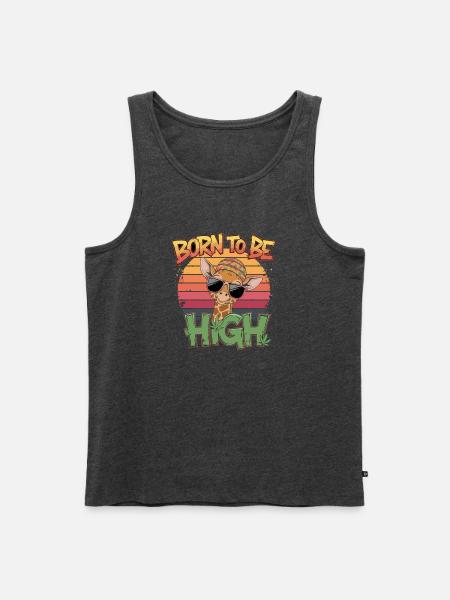 Born to be High - Männer Premium Bio Tank Top - Anthrazit meliert