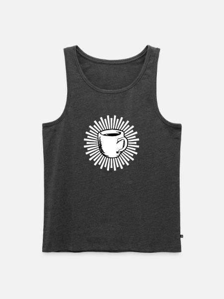 Kaffee - Männer Premium Bio Tank Top - Anthrazit meliert