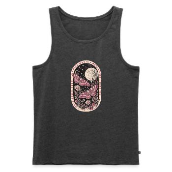More Magic, More Nature – Mystische Nachtfalter - Männer Premium Bio Tank Top - Anthrazit meliert - Vorne - Michal (187cm)