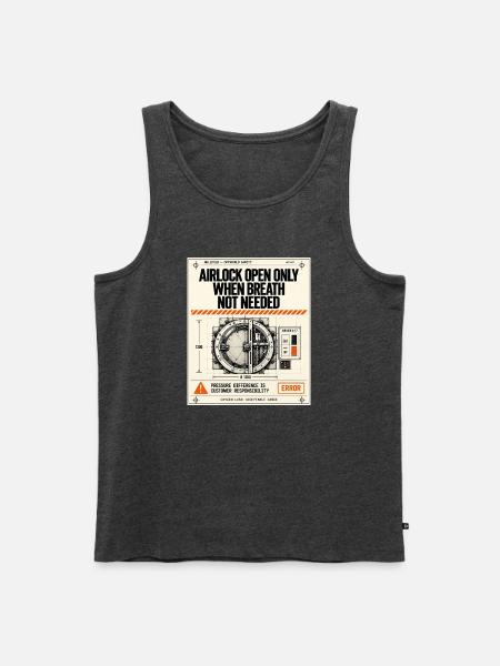 Luftschleuse ohne Sauerstoff - Männer Premium Bio Tank Top - Anthrazit meliert