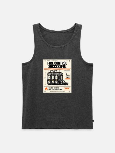 Erfolgreiche Feuerbekämpfung - Männer Premium Bio Tank Top - Anthrazit meliert