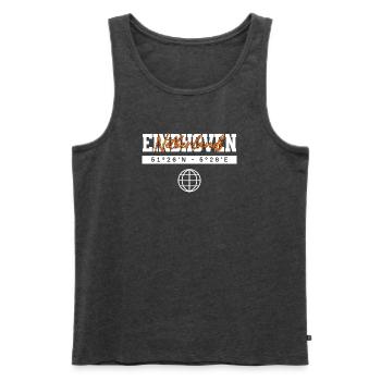 Eindhoven Niederlande Koordinaten Reise Souvenir - Männer Premium Bio Tank Top - Anthrazit meliert - Vorne - Michal (187cm)
