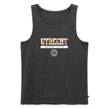 Utrecht Niederlande Koordinaten Reise Souvenir - Männer Premium Bio Tank Top - Anthrazit meliert - Vorne - Michal (187cm)