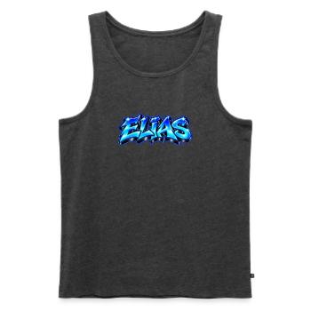 ELIAS Graffiti Name Street Art Hip Hop 3D - Männer Premium Bio Tank Top - Anthrazit meliert - Vorne - Michal (187cm)