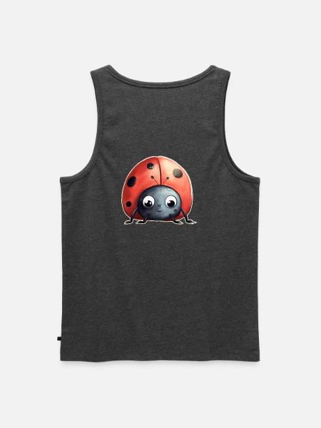 Marienkäfer - Männer Premium Bio Tank Top - Anthrazit meliert