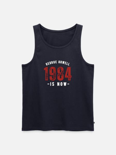 GEORGE ORWELL 1984 - Men's Premium Organic Tank Top - navy
