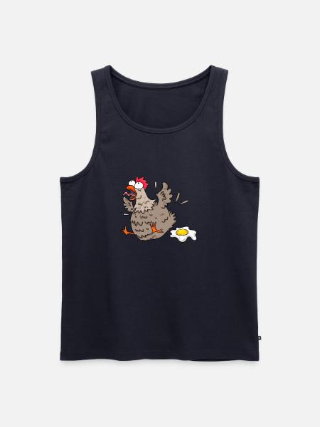 Funny chicken - Men's Premium Organic Tank Top - navy