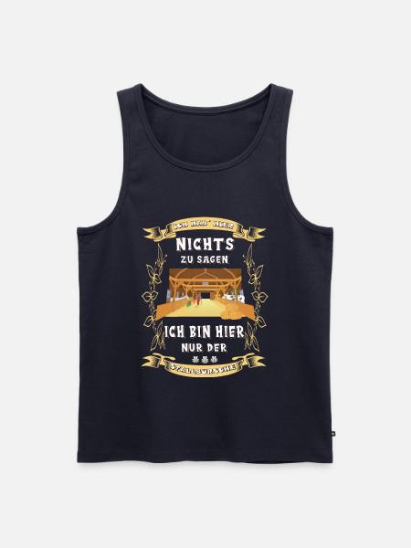 Stallbursche Reiten Pferd Stall witziger Spruch - Männer Premium Bio Tank Top - Navy