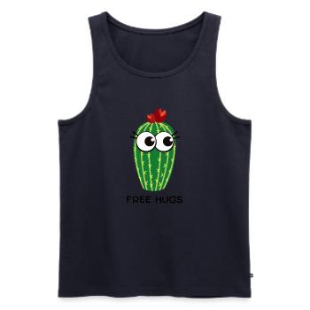 free hugs cactus - Männer Premium Bio Tank Top - Navy - Vorne - Michal (187cm)