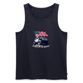 Amerikanischer Offroad-Motor - Männer Premium Bio Tank Top - Navy - Vorne - Michal (187cm)
