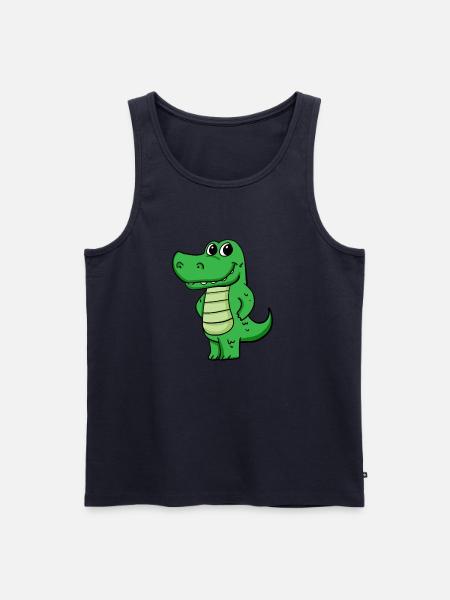 crocodile - Men's Premium Organic Tank Top - navy