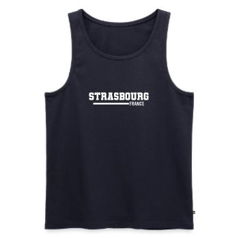 Strasbourg | France - Men's Premium Organic Tank Top - navy - Front - Michal (187cm)