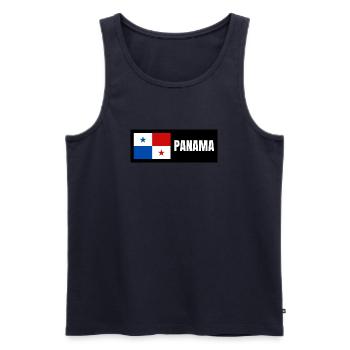 Drapeau du Panama - Débardeur bio Premium Homme - bleu marine - Devant - Michal (187cm)