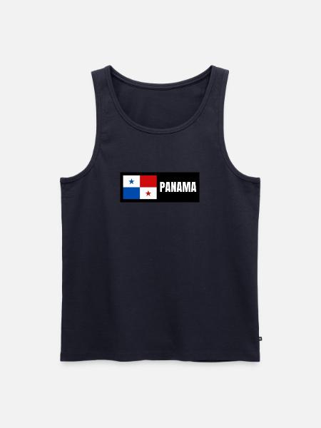 Panama Flagge - Männer Premium Bio Tank Top - Navy