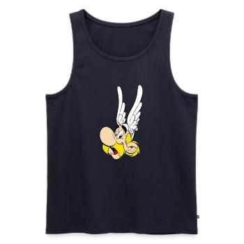 Asterix & Obelix - Flügelhelm - Männer Premium Bio Tank Top - Navy - Vorne - Michal (187cm)