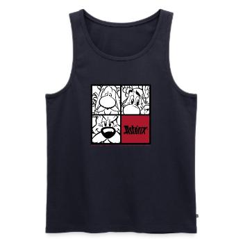 Asterix & Obelix & Idefix Porträt - Männer Premium Bio Tank Top - Navy - Vorne - Michal (187cm)