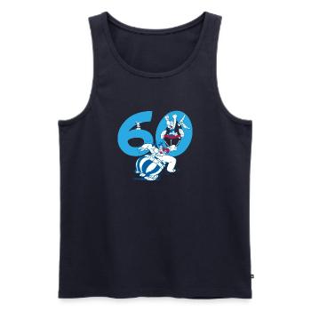 Asterix & Obelix 60. Geburtstag Design - Männer Premium Bio Tank Top - Navy - Vorne - Michal (187cm)