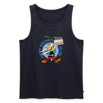 Asterix & Obelix Asterix Alles Gute Zum Geburtstag - Männer Premium Bio Tank Top - Navy - Vorne - Michal (187cm)