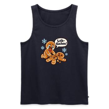 Leb-Kuchen! – Vorweihnachtszeit - Männer Premium Bio Tank Top - Navy - Vorne - Michal (187cm)