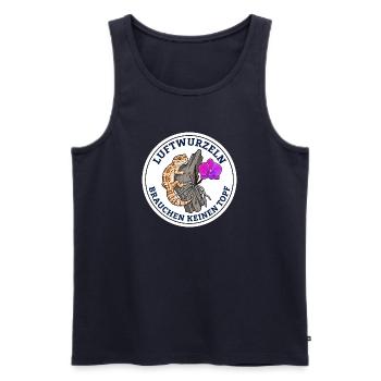 Luftwurzeln Brauchen Keinen Topf Orchidee - Männer Premium Bio Tank Top - Navy - Vorne - Michal (187cm)