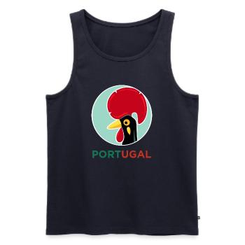 Hahn von Barcelos, Portugal - Männer Premium Bio Tank Top - Navy - Vorne - Michal (187cm)