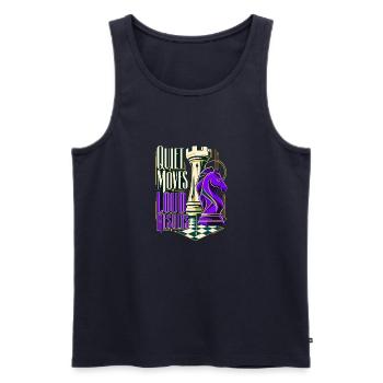 Leise Züge Laute Ergebnisse: Schach - Männer Premium Bio Tank Top - Navy - Vorne - Michal (187cm)