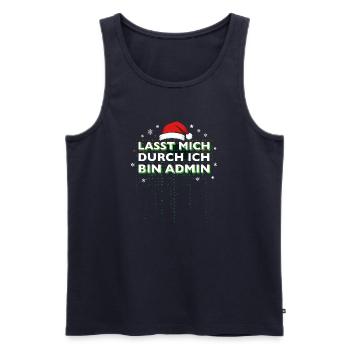 Lasst Mich Durch Ich Bin Admin Informatiker Xmas - Männer Premium Bio Tank Top - Navy - Vorne - Michal (187cm)