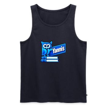 2027_Logo_transparent - Männer Premium Bio Tank Top - Navy - Vorne - Michal (187cm)