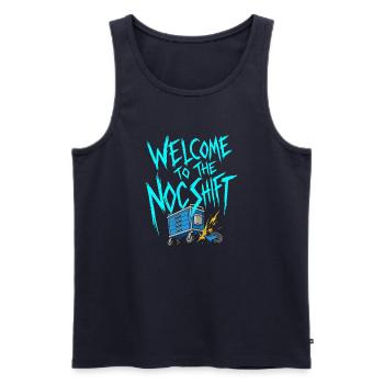Welcome To The NOC Shift Typografie Pflege RN - Männer Premium Bio Tank Top - Navy - Vorne - Michal (187cm)