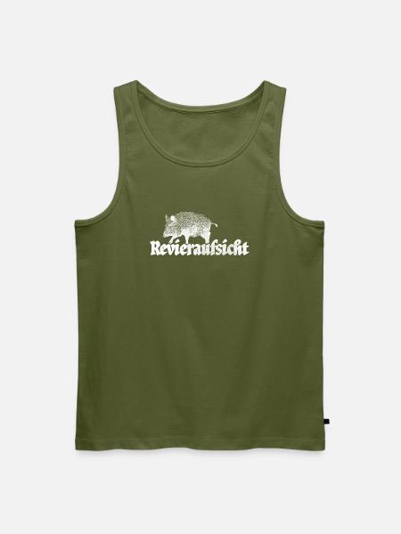 Revieraufsicht – Schwarzwild & Sauenjagd - Männer Premium Bio Tank Top - Khaki